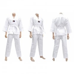DOBOK ADI-CLUB II (3 RAYAS) CUELLO NEGRO ADITCB02