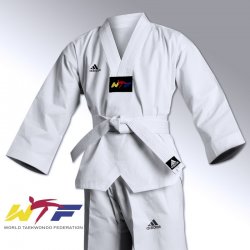 DOBOK ADI-CLUB II (3 RAYAS) CUELLO NEGRO ADITCB02