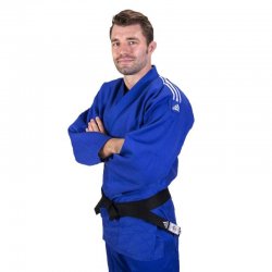 JUDOGI ADIDAS "CONTEST" BLEU 650GR. (BANDES BLANCHES)