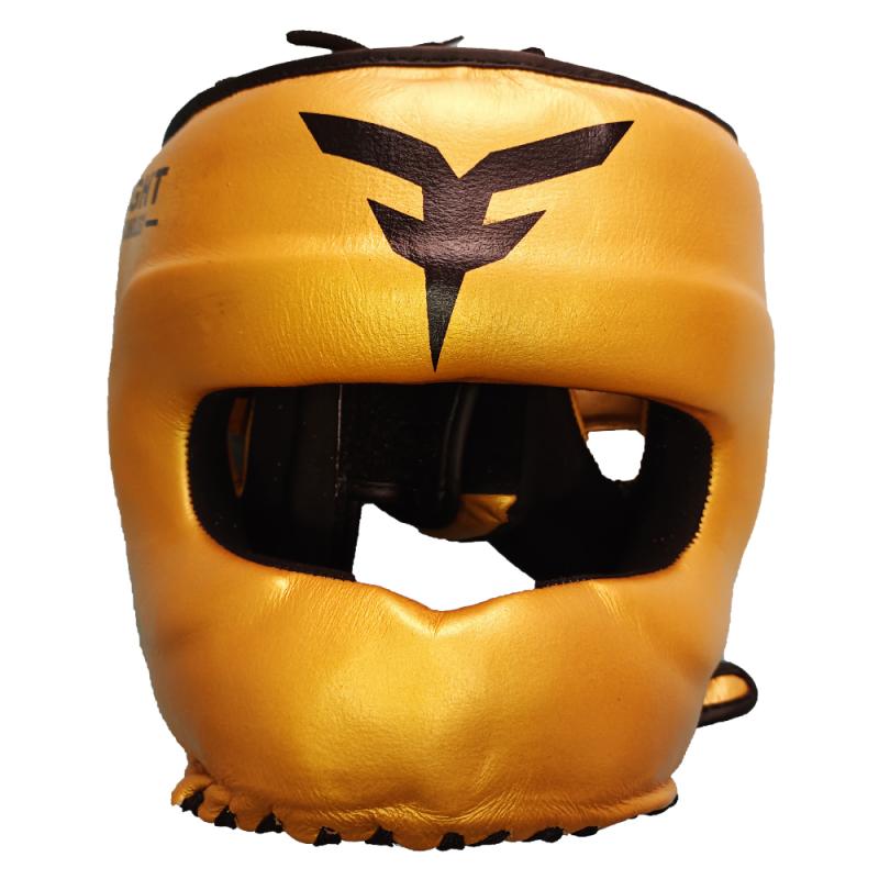 CASQUE DE BOXE AVEC BAR OR