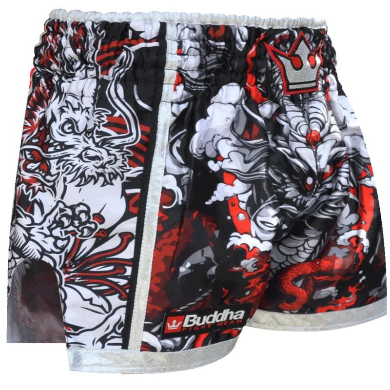 Buddha Muay Thai Short Dragon Rojo
