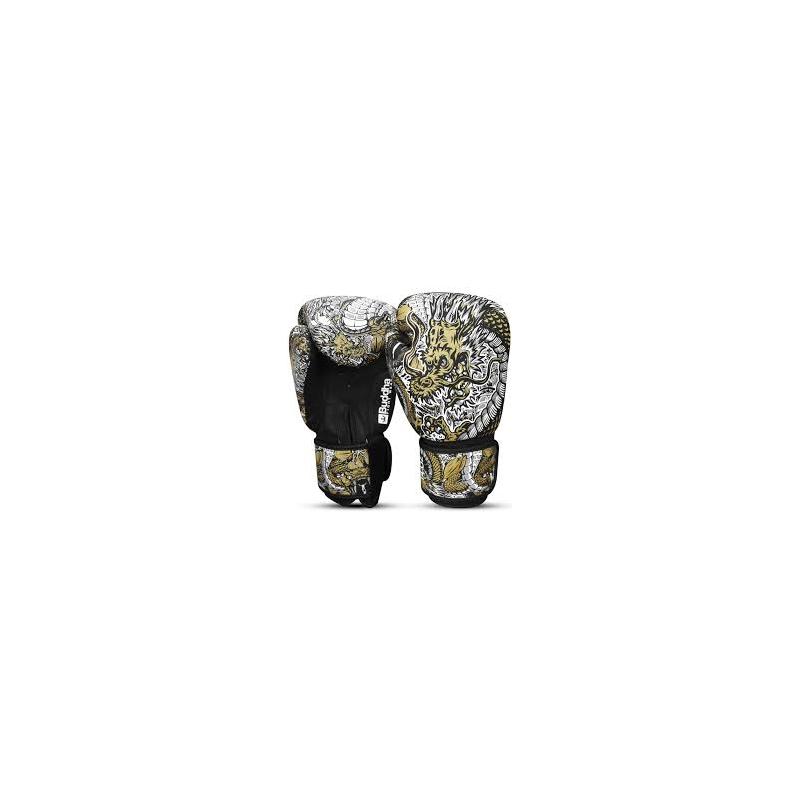 Guantes de Boxeo Muay Thai Kick Boxing Fantasy Dragon Blancos