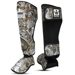 Espinilleras Muay Thai Kick Boxing Dragon Blancas