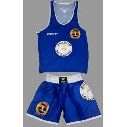 ENSEMBLE DE BOXE BLEU "AS BOXING LA SOUTERRAINE"