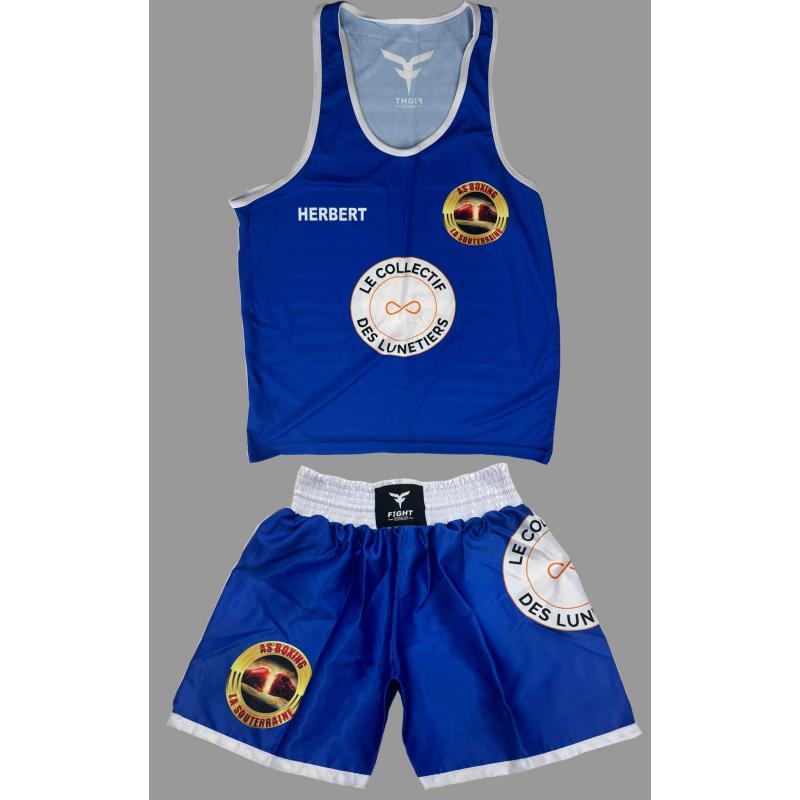 SET BOXING "AS BOXING LA SOUTERRAINE" BLUE